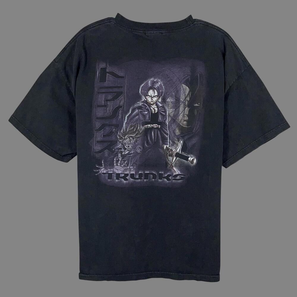 Y2K 2000 DBZ Dragon Ball Z TRUNKS japanese manga anime T Shirt BLK 2XL